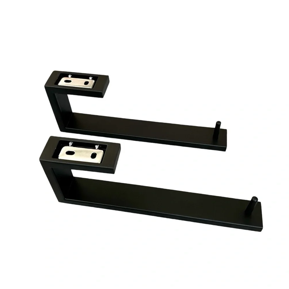 🎁 2 Towel Bars for Hand Towels - Black Modern Metal Matte 9” NWT